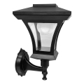 LED napelemes fali lámpa TIRANA LED/1,2V 1800 mAh IP44 fekete