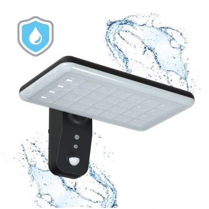 LED napelemes fali lámpa érzékelővel PHOENIX LED/15W/3,2V 3000/4000K IP65 6000 mAh