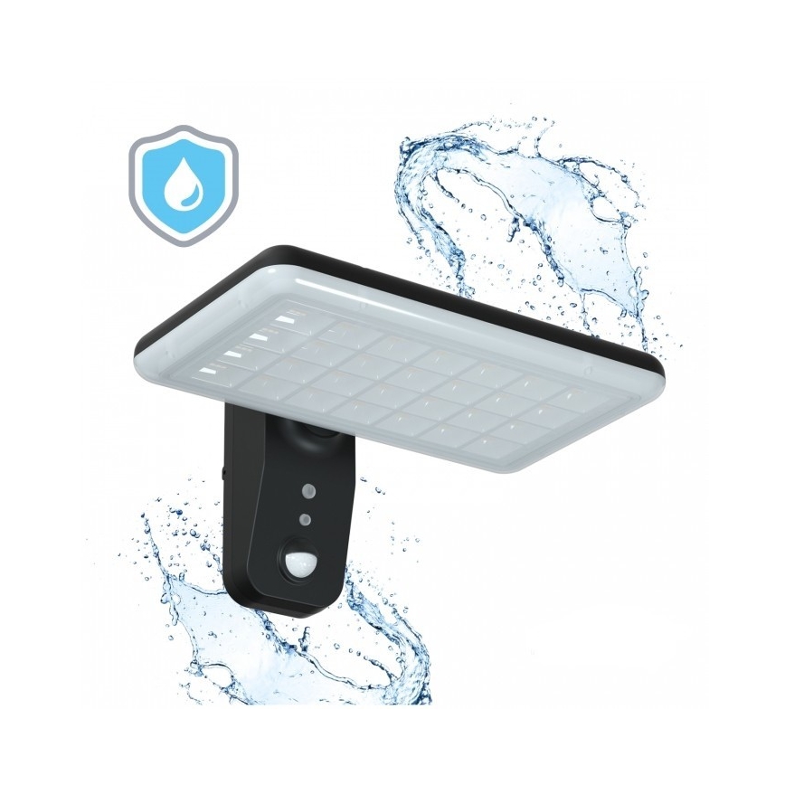 LED napelemes fali lámpa érzékelővel PHOENIX LED/15W/3,2V 3000/4000K IP65 6000 mAh
