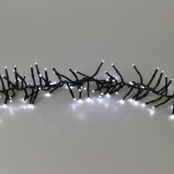 LED napelemes fényfüzér 768xLED/3,7V/13 funkció 1200 mAh 8,6 m IP44 hideg fehér + távirányító
