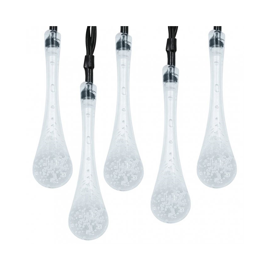 LED napelemes fényfüzér alkonykapcsolóval 20xLED/0,72W/1,2V 600 mAh 4,7m IP44