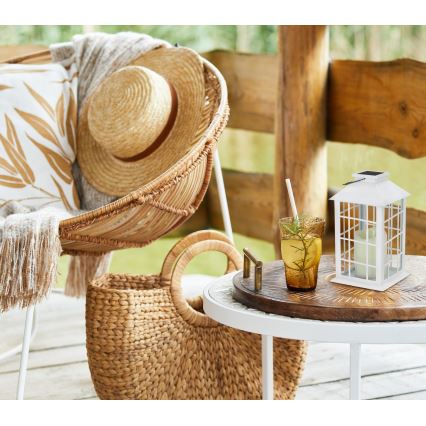 LED Napelemes függeszték LED/0,02W/1,2V 1xAA 2700K IP44 200 mAh fehér