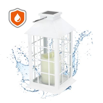 LED Napelemes függeszték LED/0,02W/1,2V 1xAA 2700K IP44 200 mAh fehér