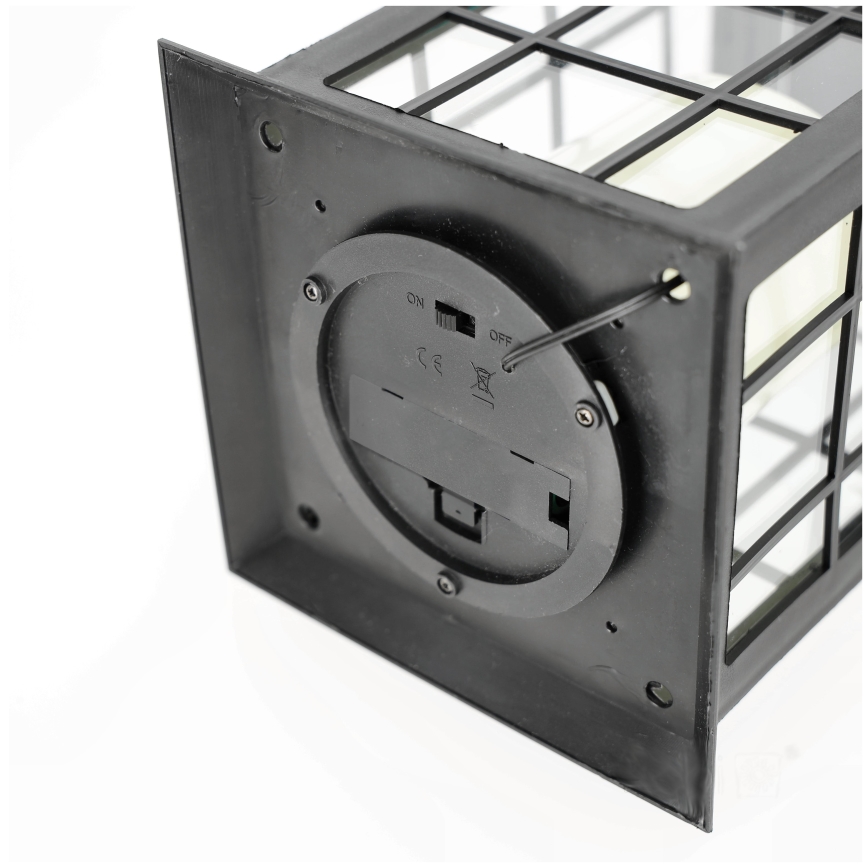 LED Napelemes függeszték LED/0,02W/1,2V 1xAA 2700K IP44 200 mAh fekete