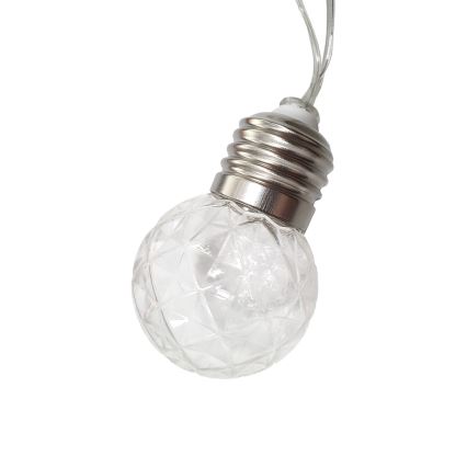 LED Napelemes kültéri lánc 10xLED/1,2V 300 mAh 2,2 m IP44