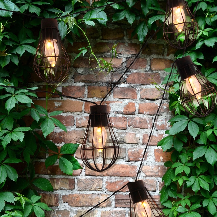 LED napelemes kültéri fényfüzér 10xLED/1,2V 300 mAh 3,8 m IP44