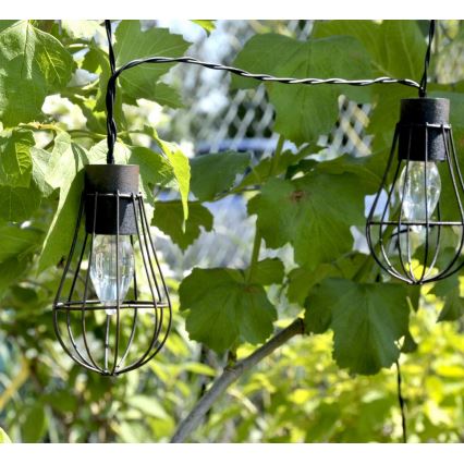 LED napelemes kültéri fényfüzér 10xLED/1,2V 300 mAh 3,8 m IP44