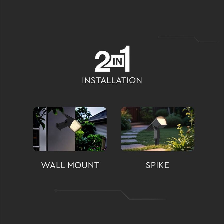 LED napelemes lámpa 2 az 1-ben LED/1,3W/3,7V 3000/4000/6400K IP65 1200 mAh