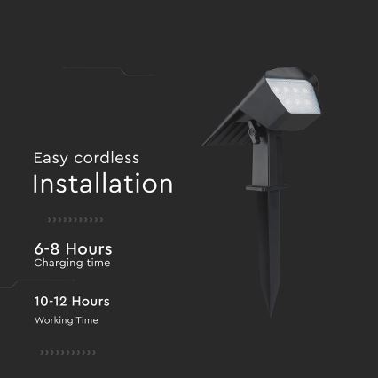 LED napelemes lámpa 2 az 1-ben LED/1,3W/3,7V 3000/4000/6400K IP65 1200 mAh