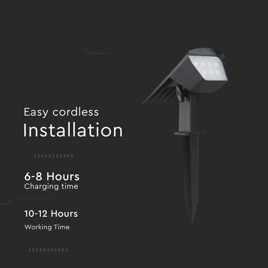 LED napelemes lámpa 2 az 1-ben LED/1,3W/3,7V 3000/4000/6400K IP65 1200 mAh