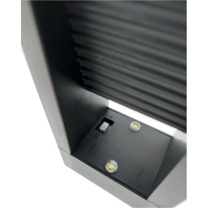 LED napelemes lámpa 2xLED/1,2V 200 mAh IP44 fekete