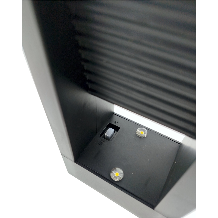 LED napelemes lámpa 2xLED/1,2V 200 mAh IP44 fekete