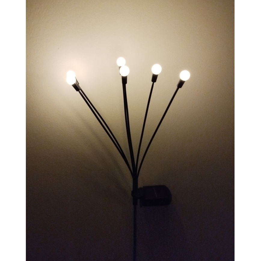 LED napelemes lámpa 6xLED/1,2V 300 mAh IP44 fekete