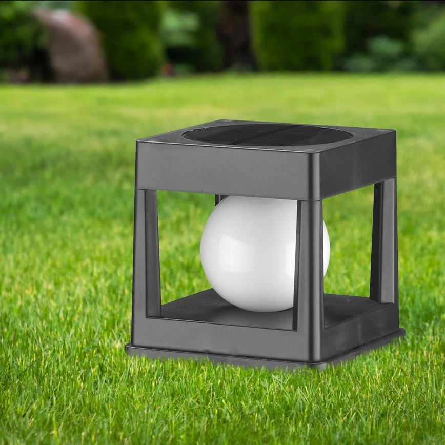 LED napelemes lámpa CUBO LED/3,7V 1200 mAh IP44 fekete