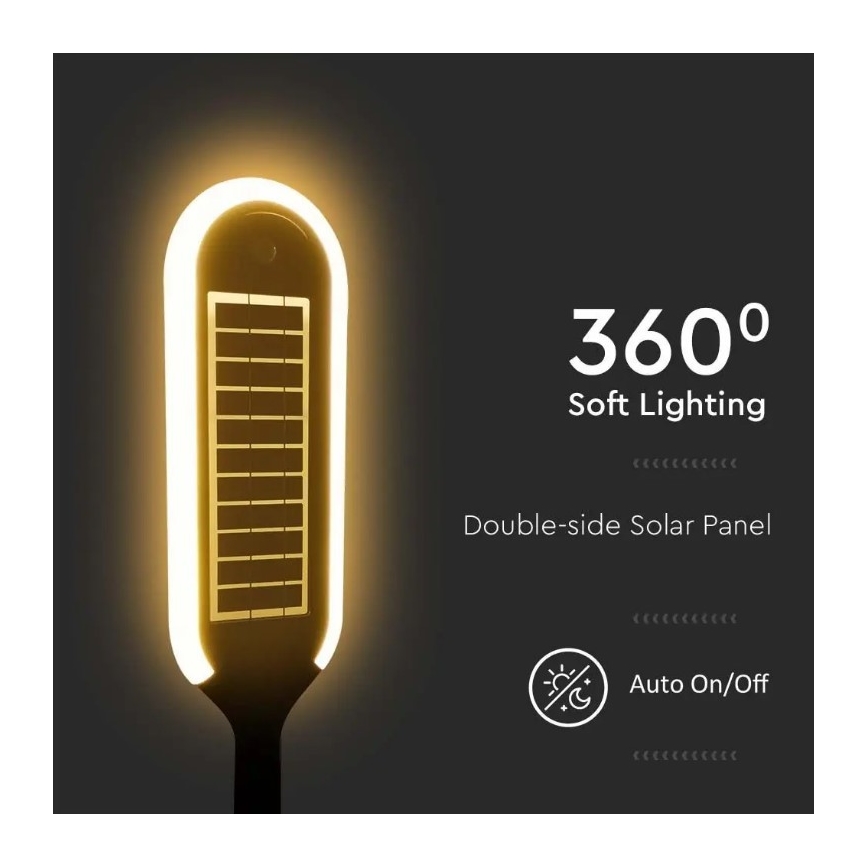 LED Napelemes lámpa érzékelővel BOLLARD LED/5W/5,5V 70 cm 3000K IP65 2000 mAh