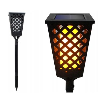 LED napelemes lámpa érzékelővel LED/0,6W/5,5V IP65 2000 mAh 107 cm fekete
