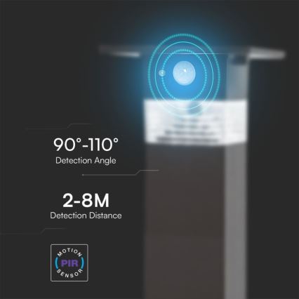 LED Napelemes lámpa érzékelővel LED/2,5W/3,7V IP54 3000K 2200 mAh