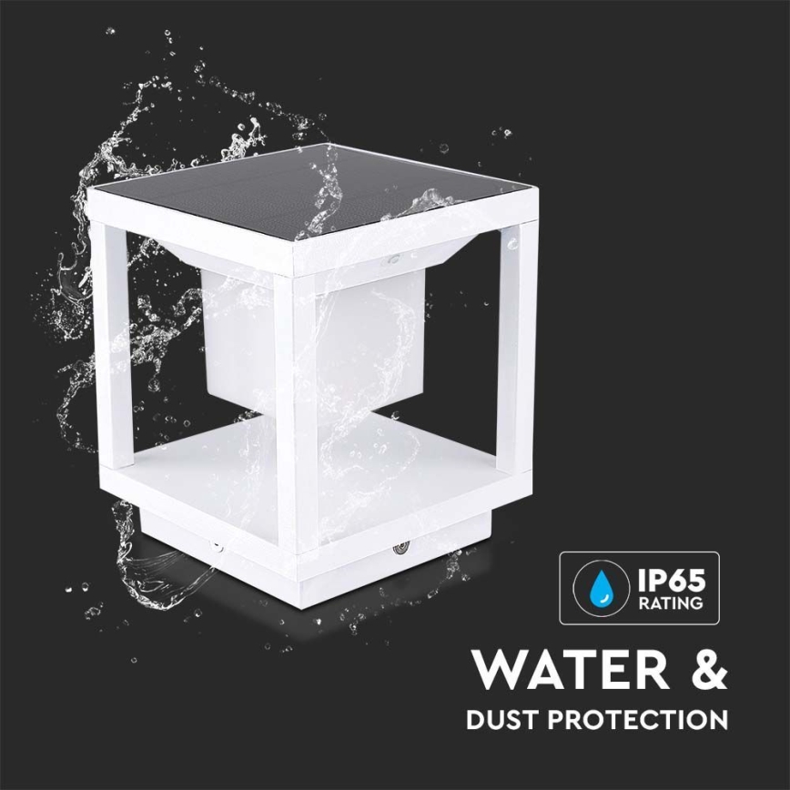 LED Napelemes lámpa érzékelővel LED/2W/5,5V 3000K IP65 2600 mAh fehér