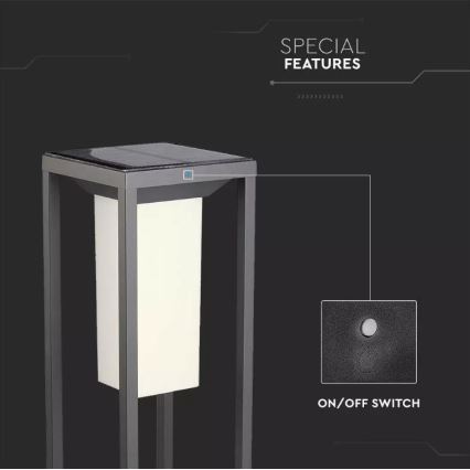 LED Napelemes lámpa érzékelővel SAMSUNG CHIP LED/2W/3,7V IP65 2600 mAh