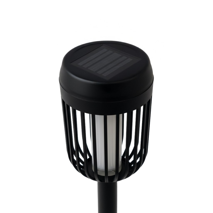 LED napelemes lámpa FLAME LED/1,2V 100 mAh 1800K 37 cm IP44 fekete