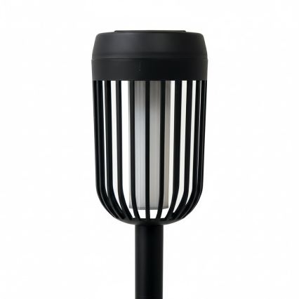LED napelemes lámpa FLAME LED/1,2V 100 mAh 1800K 37 cm IP44 fekete