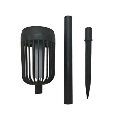 LED napelemes lámpa FLAME LED/1,2V 100 mAh 1800K 37 cm IP44 fekete