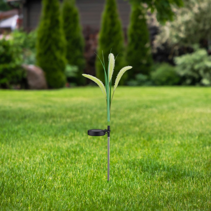 LED Napelemes lámpa FLORA LED/1,2V 3000K 600 mAh IP44 fekete