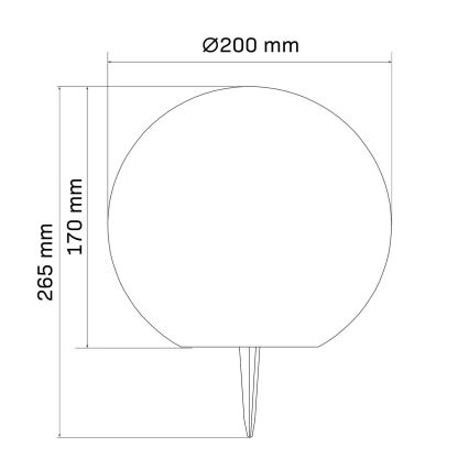 LED napelemes lámpa KULA LED/3,2V 3000/4000/6500K átm. 20 cm 500 mAh IP65 fehér