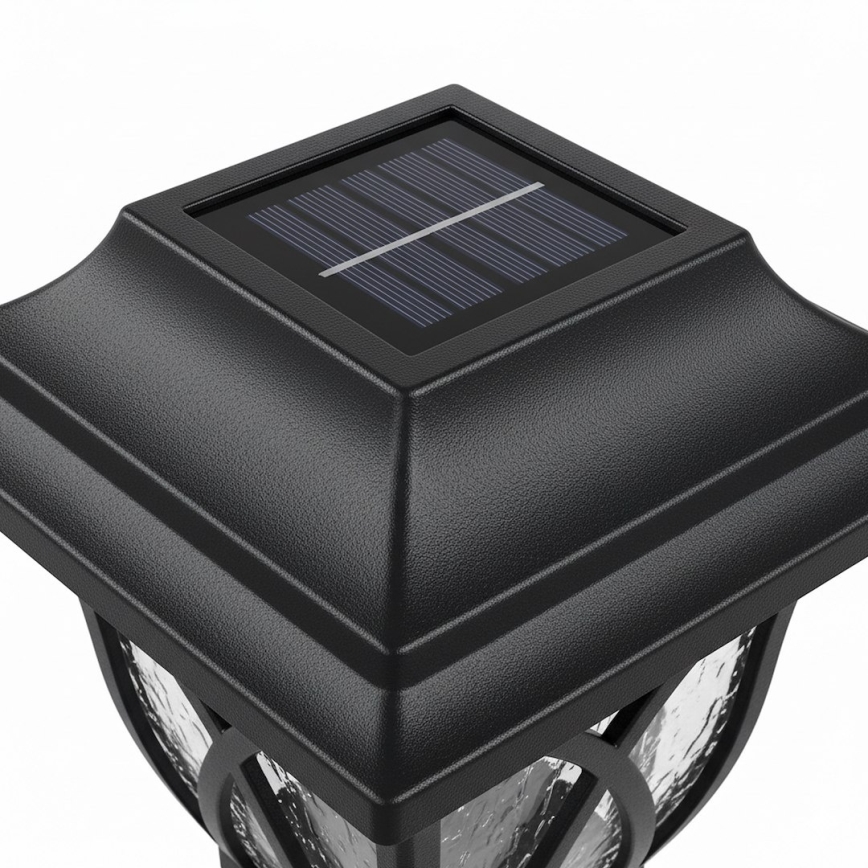 LED napelemes lámpa LAWN, 1,2 V, 100 mAh, 3000 K, 44 cm, IP44, fekete