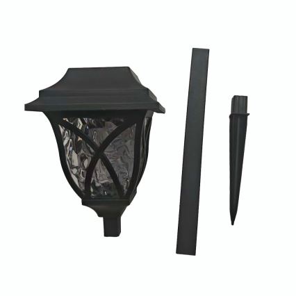 LED napelemes lámpa LAWN, 1,2 V, 100 mAh, 3000 K, 44 cm, IP44, fekete
