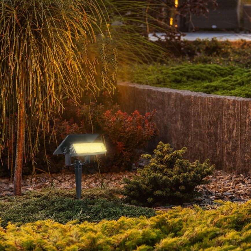 LED Napelemes lámpa 2in1 LED/0,9W/3,7V 3000K IP65 1200 mAh fekete