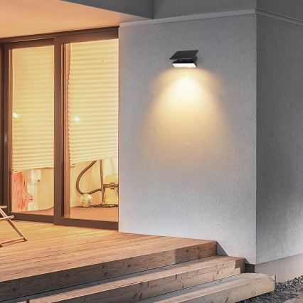 LED Napelemes lámpa 2in1 LED/0,9W/3,7V 3000K IP65 1200 mAh fekete