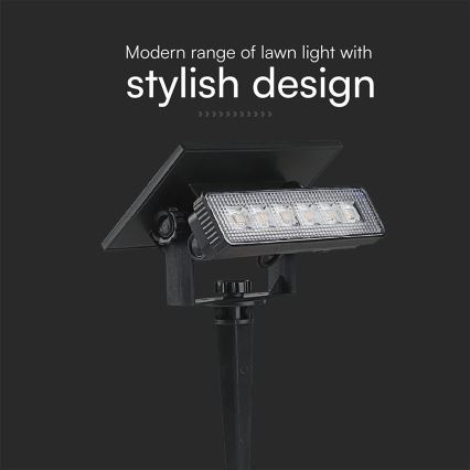 LED Napelemes lámpa 2in1 LED/0,9W/3,7V 3000K IP65 1200 mAh fekete