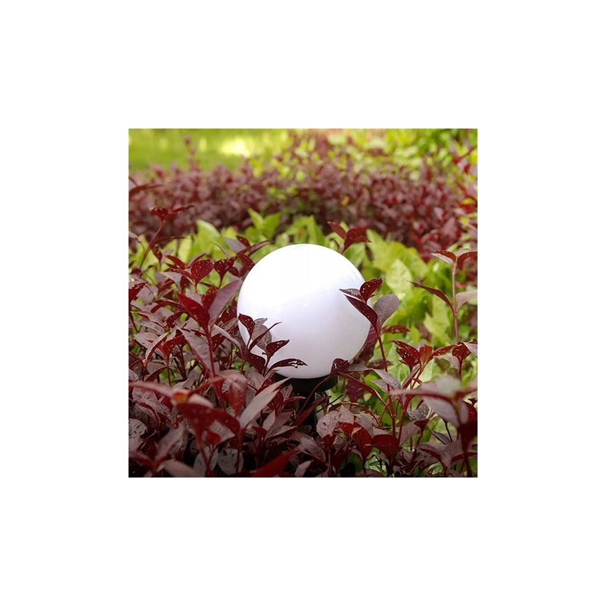 LED napelemes lámpa LED/1,2 V 6500 K 200 mAh átm. 15 cm IP44 fehér/fekete
