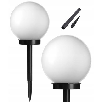 LED napelemes lámpa LED/1,2V 6500K 200 mAh átm. 10 cm IP44 fehér/fekete