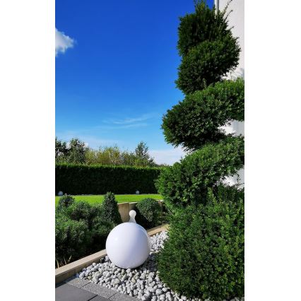 LED napelemes lámpa LED/1,2V, 6500K, 200 mAh, átmérő 30 cm, IP44, fehér/fekete