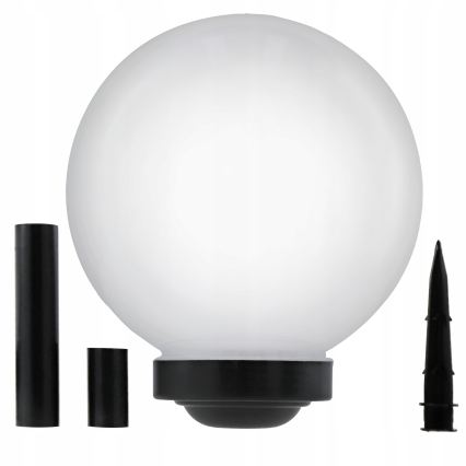 LED napelemes lámpa LED/1,2V, 6500K, 200 mAh, átmérő 30 cm, IP44, fehér/fekete