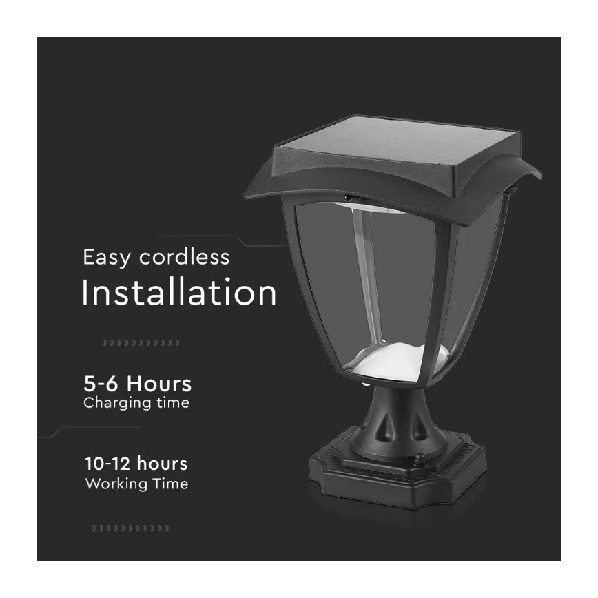 LED Napelemes lámpa LED/2W/3,7V 3000/6000K IP65 2200 mAh