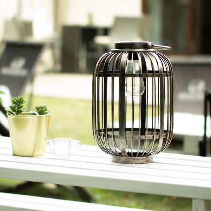 LED Napelemes lámpa LORETA 1xE27/1,2V 600 mAh IP44