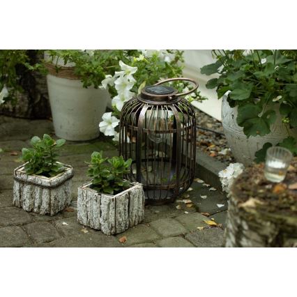 LED Napelemes lámpa LORETA 1xE27/1,2V 600 mAh IP44