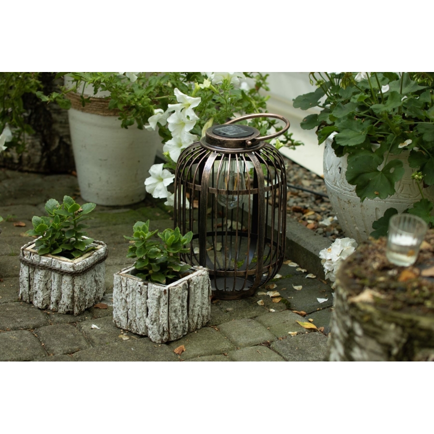 LED Napelemes lámpa LORETA 1xE27/1,2V 600 mAh IP44