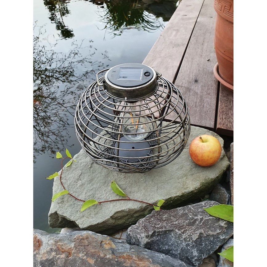 LED Napelemes lámpa LUISA 1xE27/1,2V 600 mAh IP44