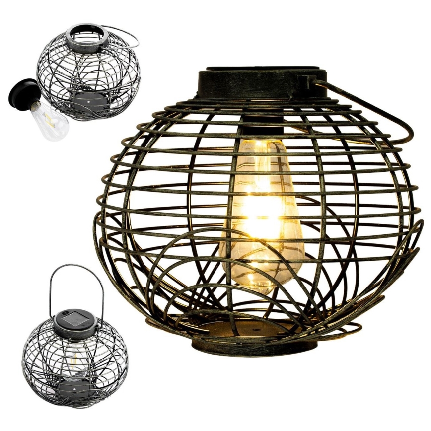 LED Napelemes lámpa LUISA 1xE27/1,2V 600 mAh IP44