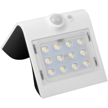 LED Napelemes lámpa mozgás- és alkonyatérzékelővel LED/1,5W/1200 mAh 3,7V IP65