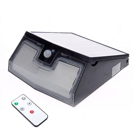 LED dimmelhető napelemes lámpa mozgás- és alkonyatérzékelővel LED/15W/5400 mAh 7,4V IP65 + távirányító