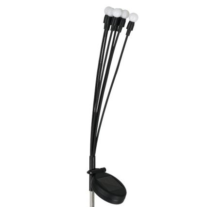 LED Napelemes lámpa MULTI LED/0,06W/1,2V 150 mAh IP44 fekete