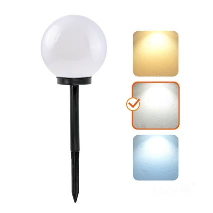 LED napelemes lámpa SPHERE LED/1,2V 4000K IP44 200 mAh átmérő 20 cm