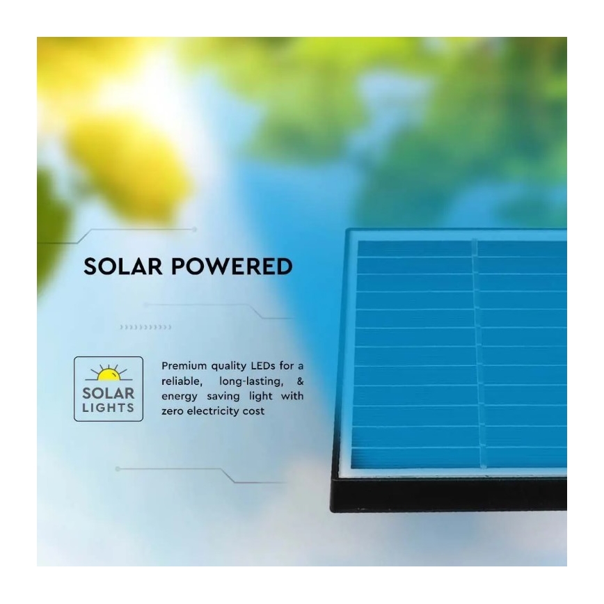 LED Napelemes lámpa SPIKE LED/2W/5,5V IP65 3000K 1200 mAh