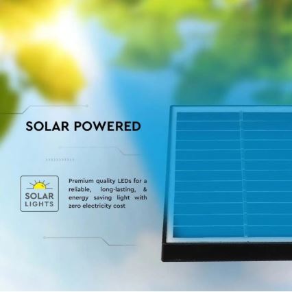 LED Napelemes lámpa SPIKE LED/2W/5,5V IP65 6400K 1200 mAh