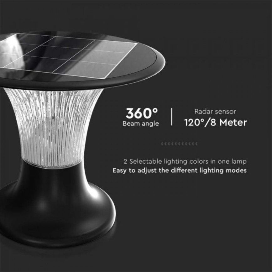 LED napelemes lámpa érzékelővel LED/15W/3,2V 4000K/6000K IP65 6000 mAh